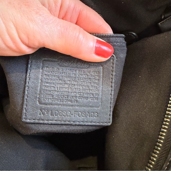 Coach Classic Black Leather Hobo Bag with Tassel - Picture 12 of 12